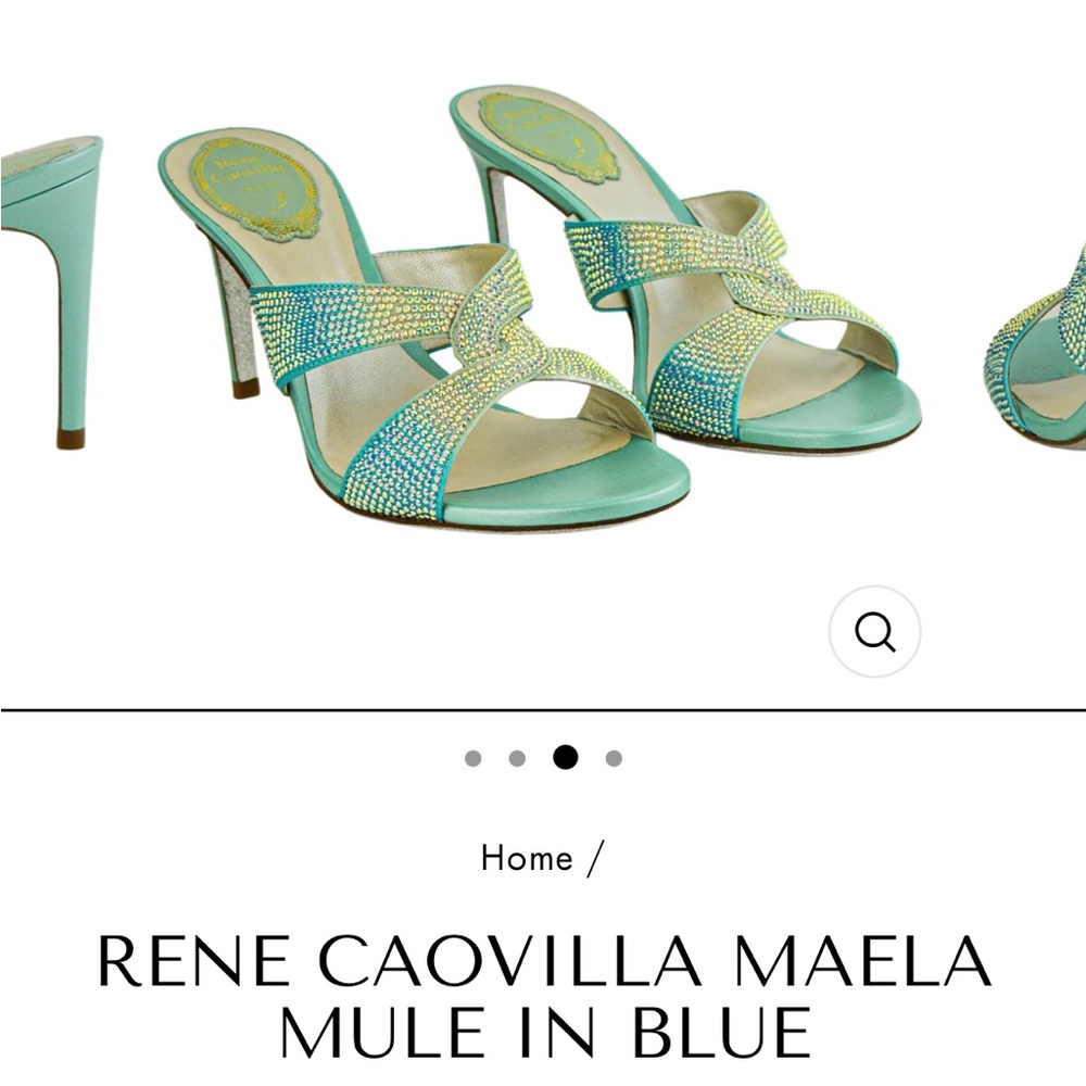 Rene Caovilla Maela Mule Blue